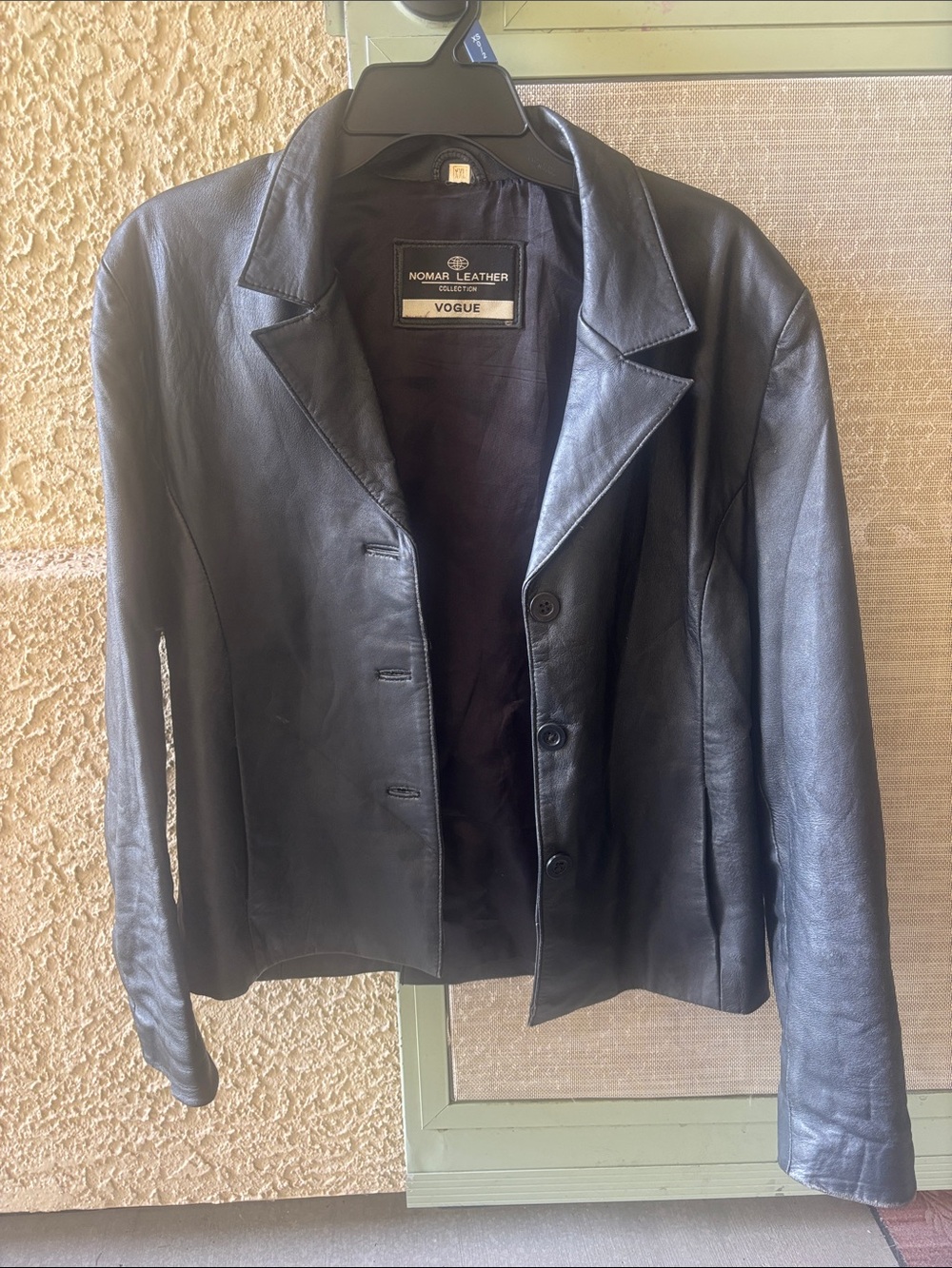 VINTAGE RARE🚨 Nomar Leather Vogue Collection Black Lambskin Jacket Blazer